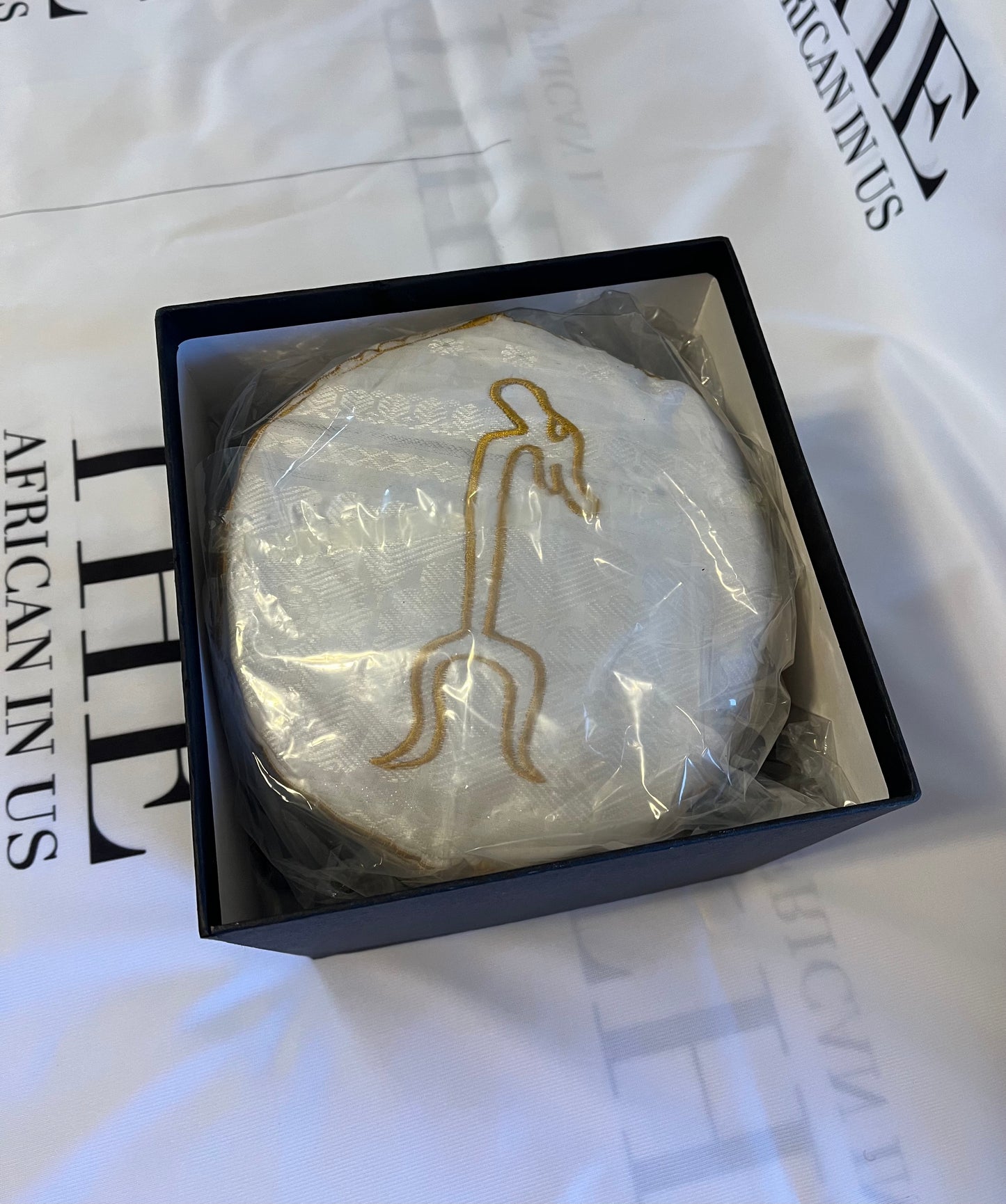 Nigerian Kufi Hat w/storage box