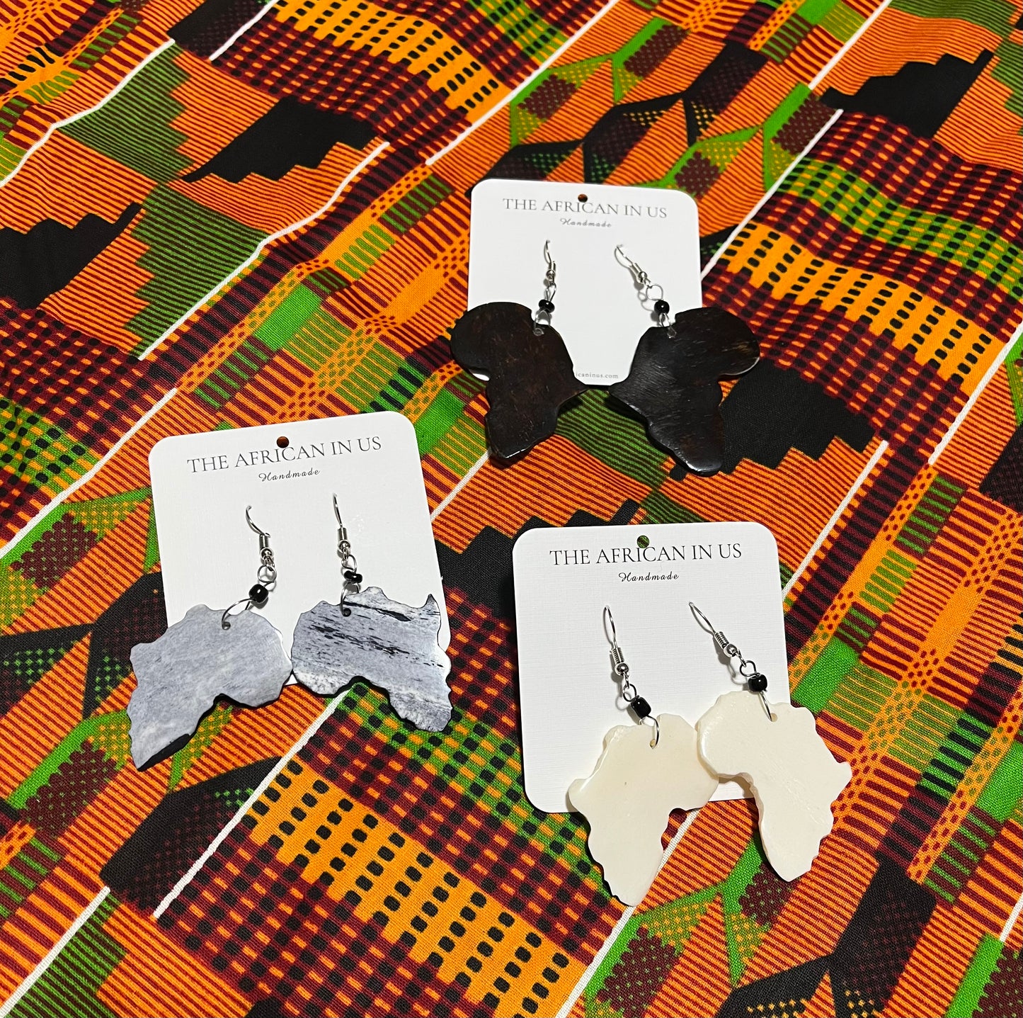 Grouped African Map Earrings