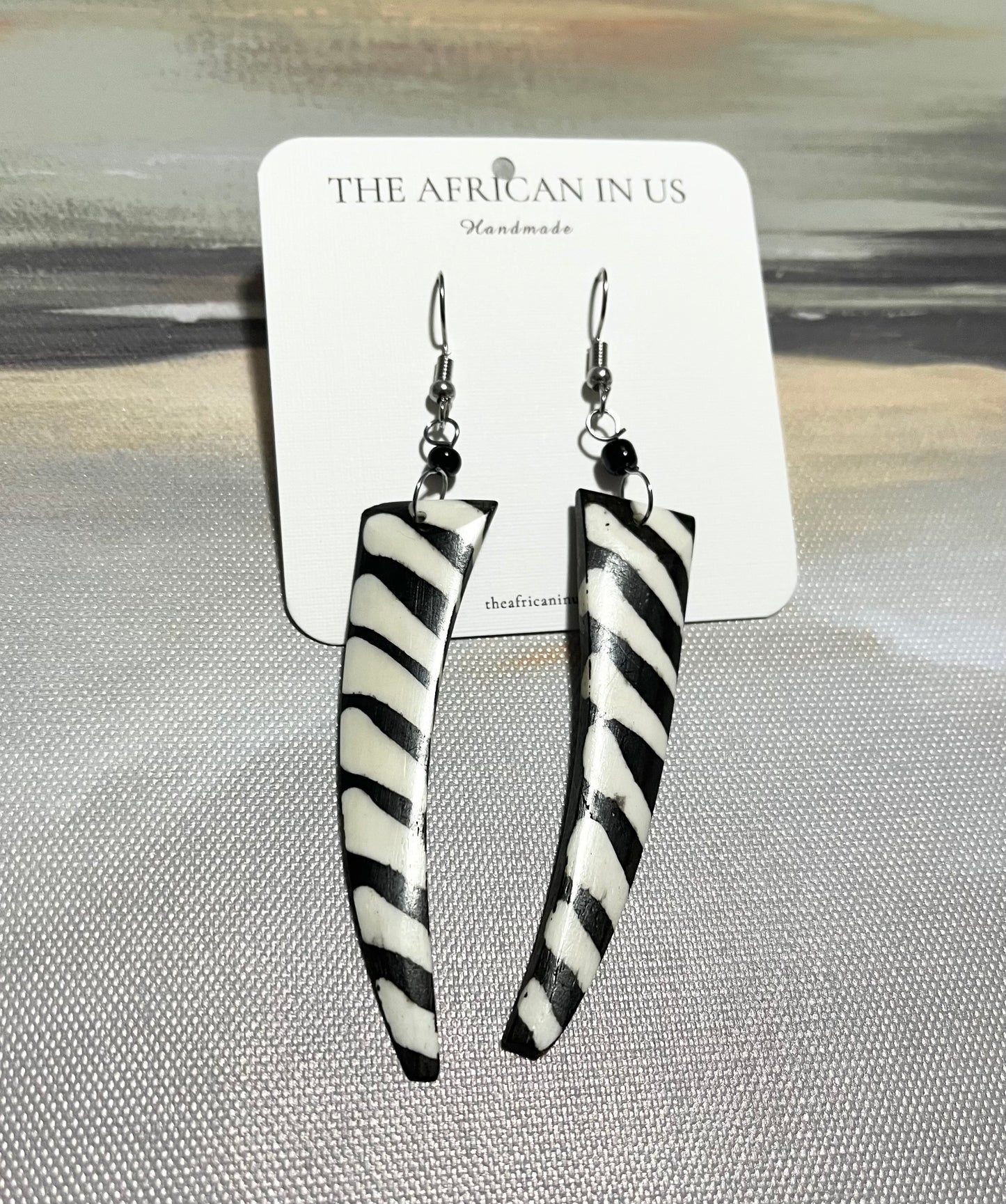 Grouped Brown and Cream Designed Earrings