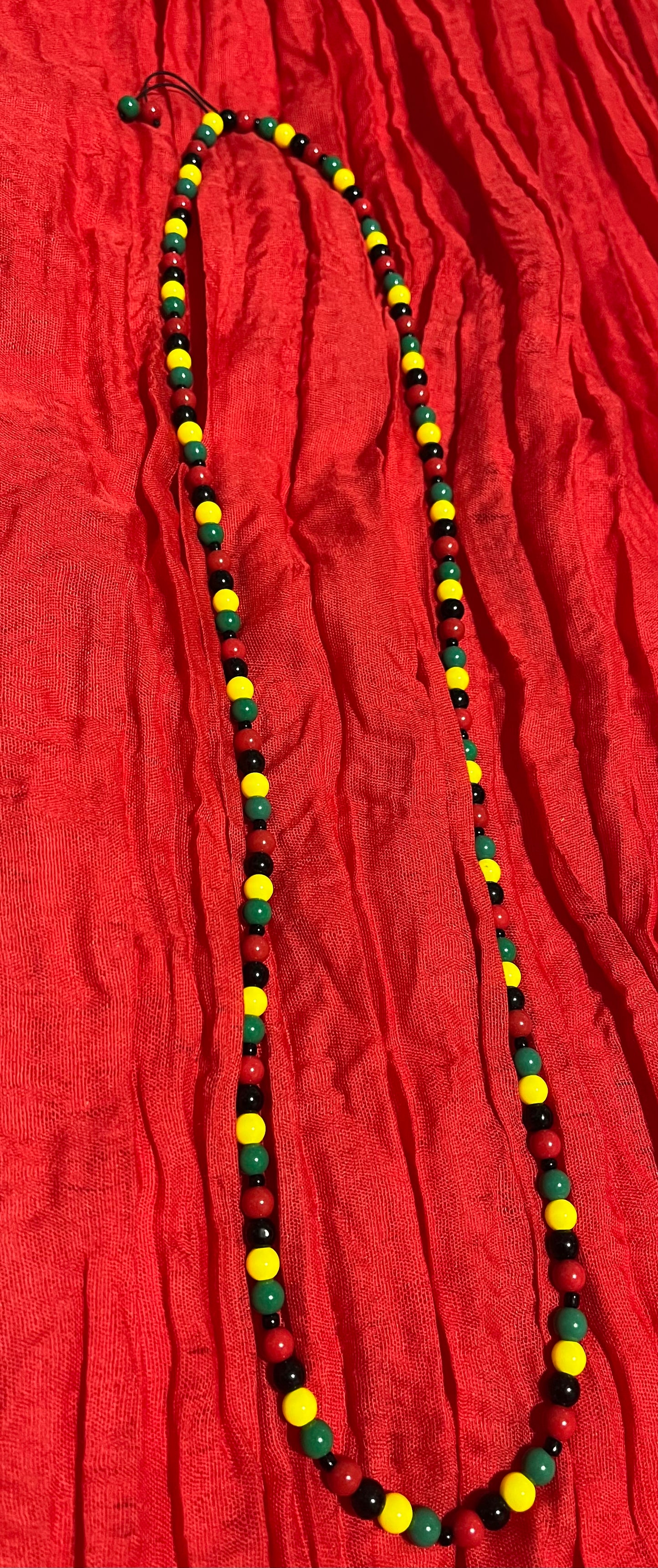 African Flag Beaded Necklace-5