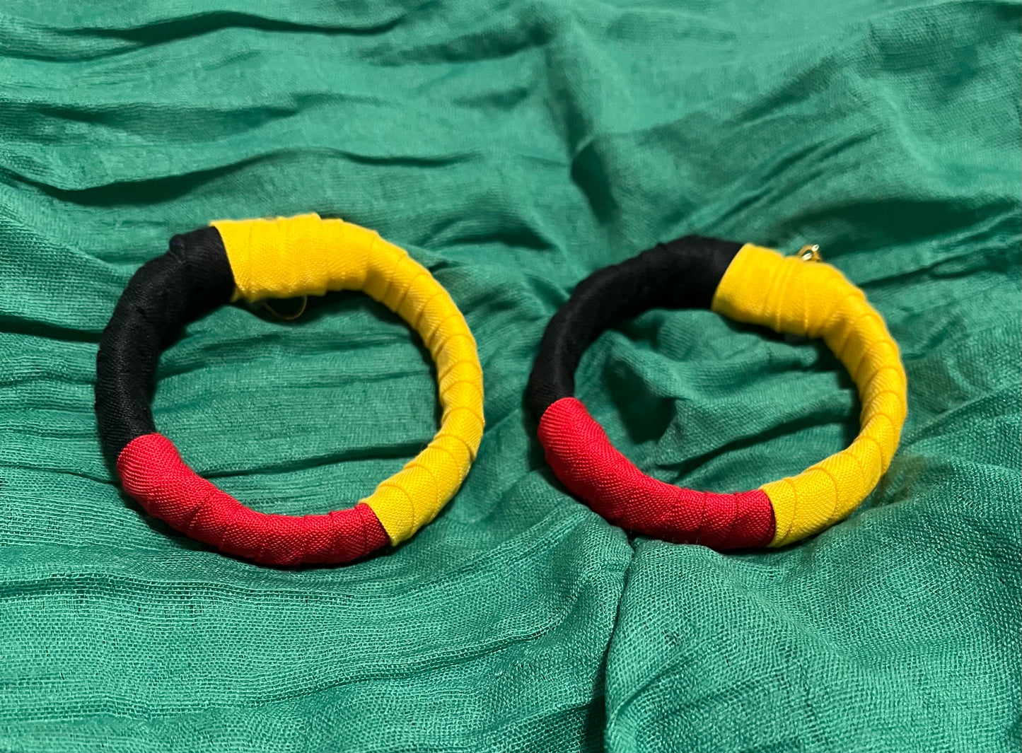 African Flag Earrings - Uganda