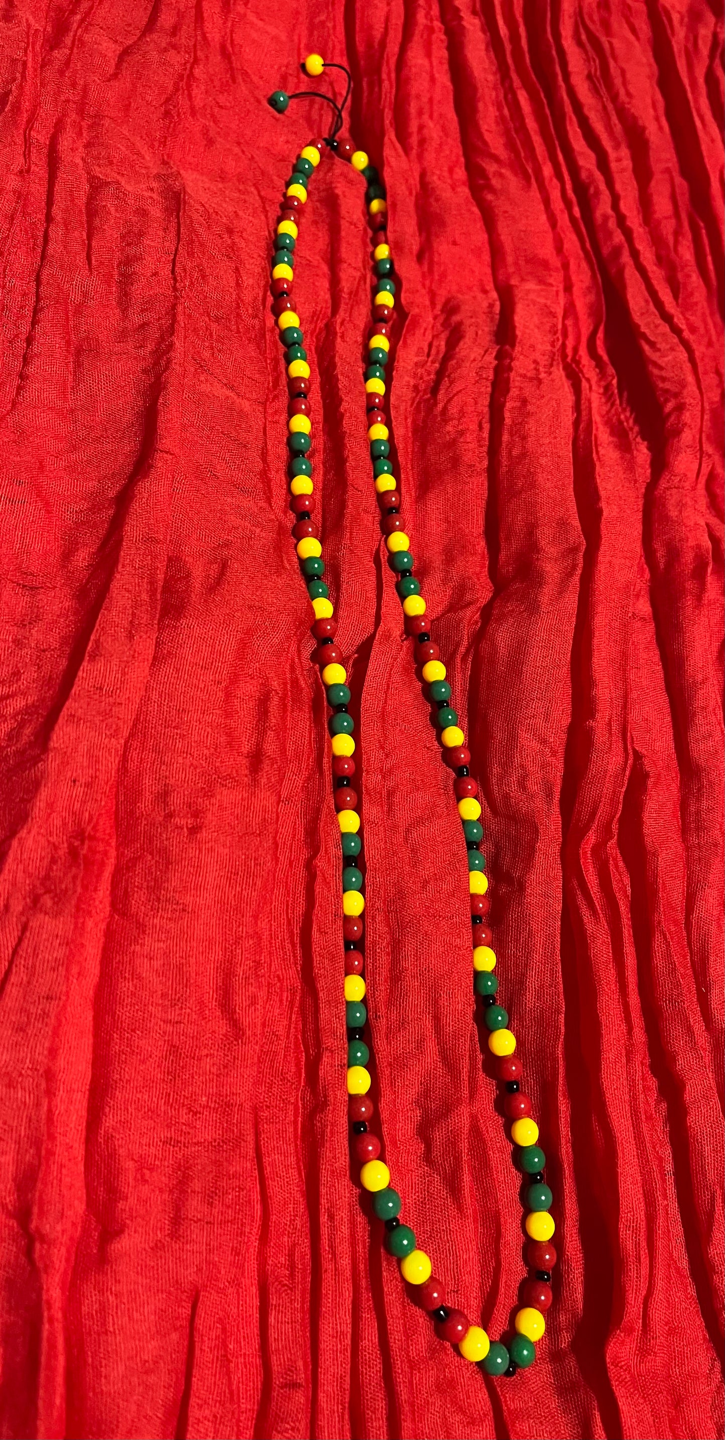 African Flag Beaded Necklace-3