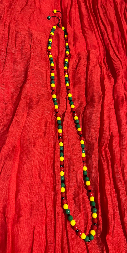 African Flag Beaded Necklace-3