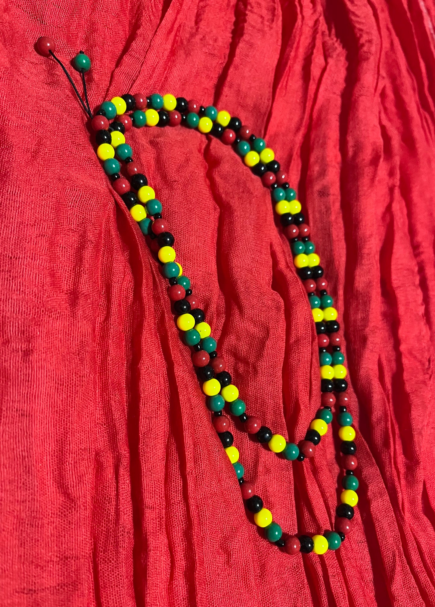 African Flag Beaded Necklace-5