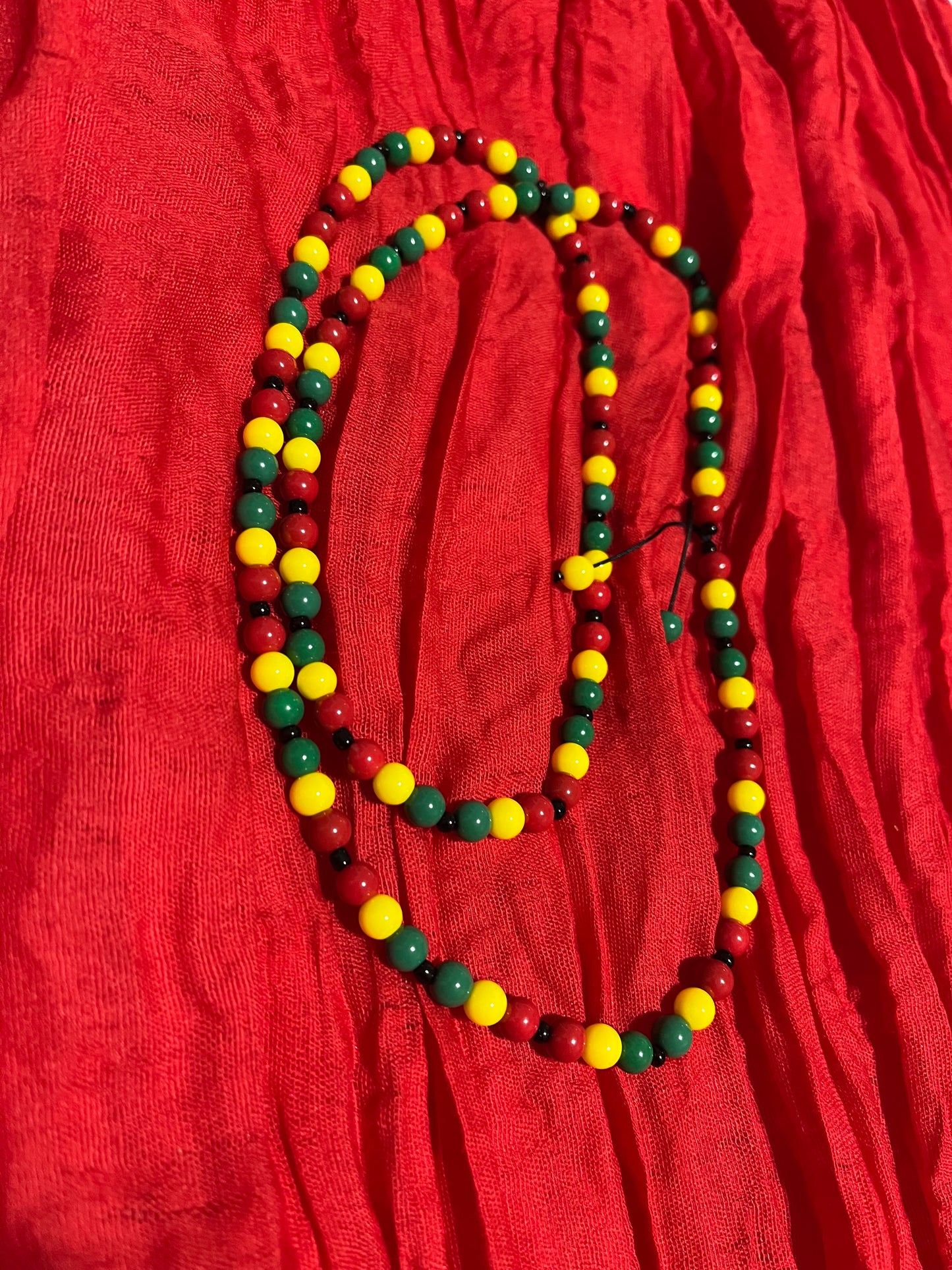 African Flag Beaded Necklace-3