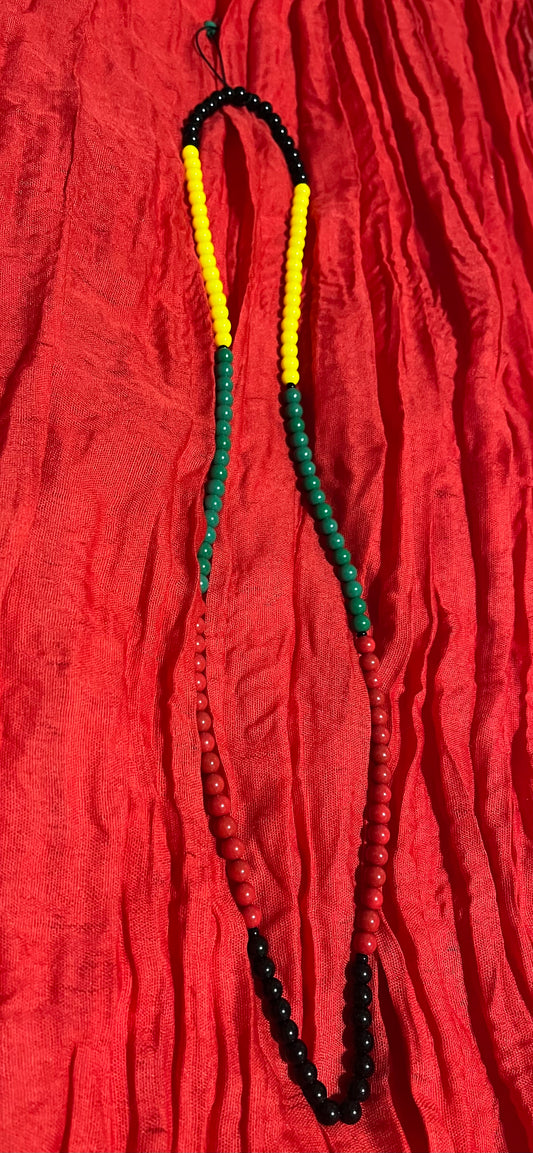 African Flag Beaded Necklace-4