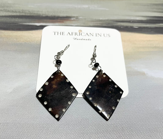 Grouped Brown Ethnic Design Earrings