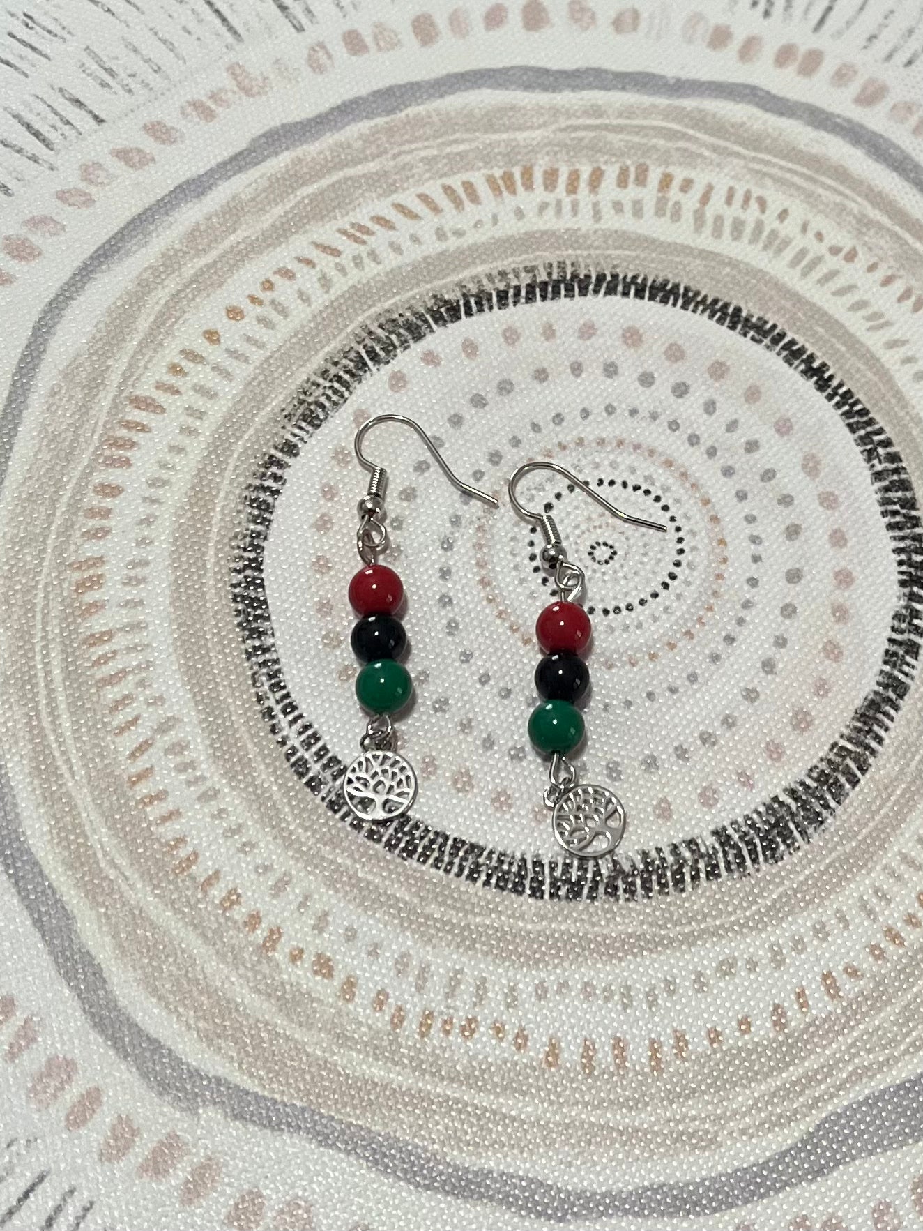 Beaded Flag Earrings