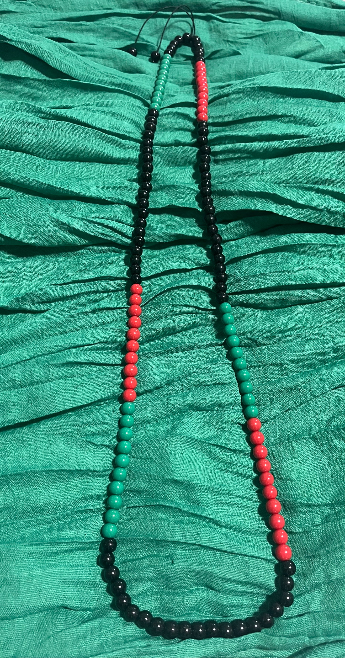 African Flag Beaded Necklace