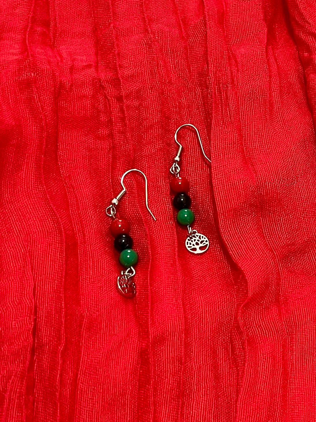 Beaded Flag Earrings