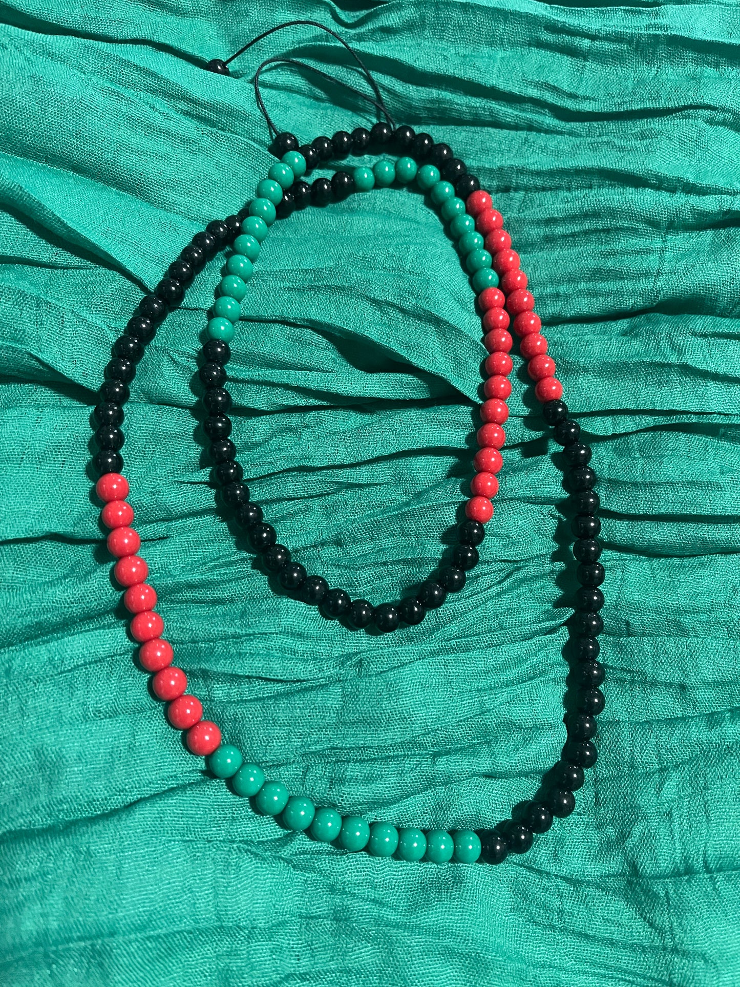 African Flag Beaded Necklace